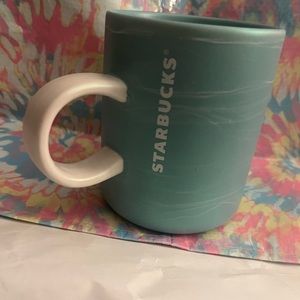 Starbucks 2019 Aqua Mint Green Iridescent Marbled Ocean Breeze Mug 12 fl. oz.